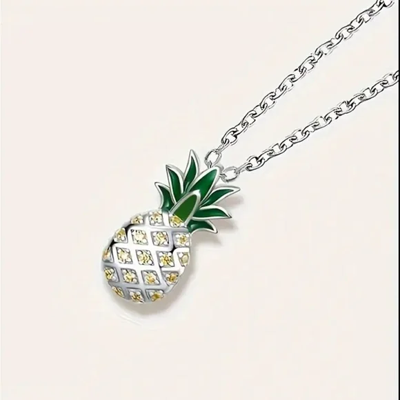 Pineapple 🍍 Jewelry set Steel NEW - Picture 2 of 3